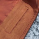 Leather Work Jackets Winter Men's Thick Coats Brown Plus Size Quilted