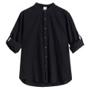 High Quality Men's Casual Shirts Stand Collar Pure Cotton Half