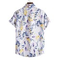 Men's Vintage Style Quick Dry Beach Shirt Breathable Casual Plain Beach Shirts