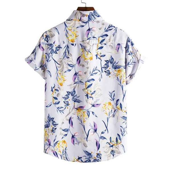 Men's Vintage Style Quick Dry Beach Shirt Breathable Casual Plain Beach Shirts