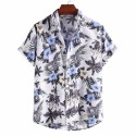 Flower Shirt Men's Short-sleeved Loose Beach Printing Shirt New