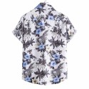 Flower Shirt Men's Short-sleeved Loose Beach Printing Shirt New