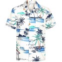 Hot Selling Men's Hawaiian Shirt Stain-Resistant Tropical Beach Shirts