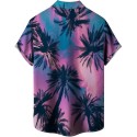 Men's Loose Short Sleeve Hawaiian Shirts with Breathable Beach Resort