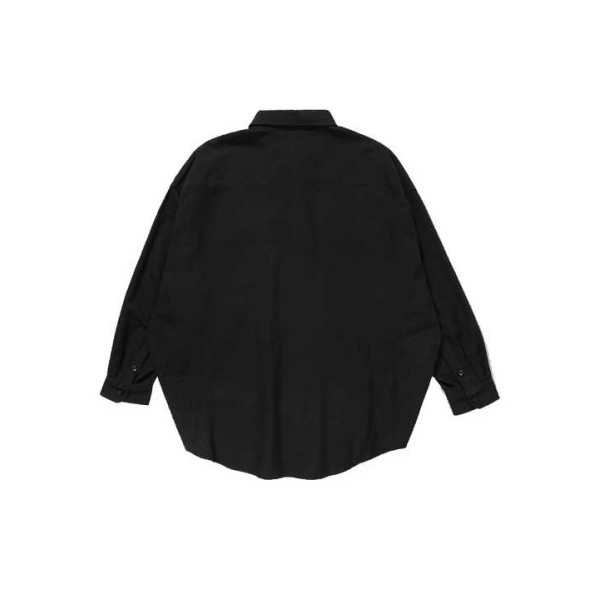 Men's over Size Cotton Corduroy Shirt with round Hem Simple Style