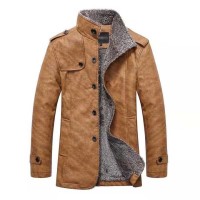 Hot Selling Fashion Mens Clothing Winter Warm Outdoor Leather Jacket