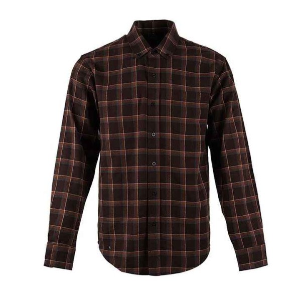 Classic Checked Long-Sleeved Men's Shirt Simple Design