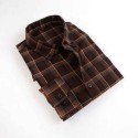 Classic Checked Long-Sleeved Men's Shirt Simple Design
