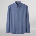Men's Casual Long-Sleeved Wool Shirt for Spring Autumn Winter-Solid