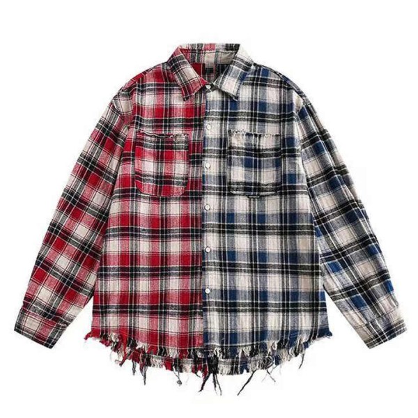 Classic Men's Casual Flannel Shirt Plaid Men's Cotton Flannel Shirt