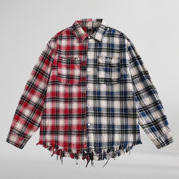 Classic Men's Casual Flannel Shirt Plaid Men's Cotton Flannel Shirt