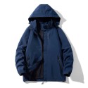 men's autumn and winter three-in-one detachable plus velvet padded coat