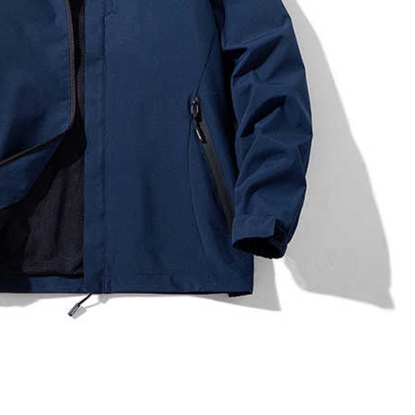 men's autumn and winter three-in-one detachable plus velvet padded coat